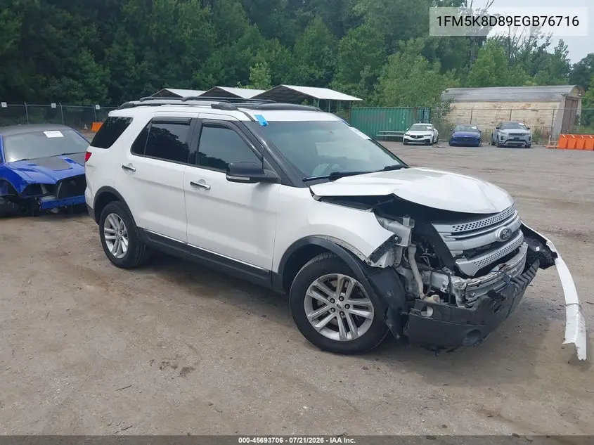 2014 Ford Explorer Xlt VIN: 1FM5K8D89EGB76716 Lot: 45693706