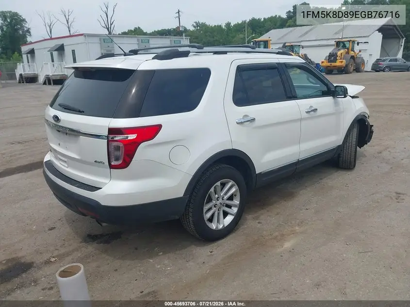 2014 Ford Explorer Xlt VIN: 1FM5K8D89EGB76716 Lot: 45693706