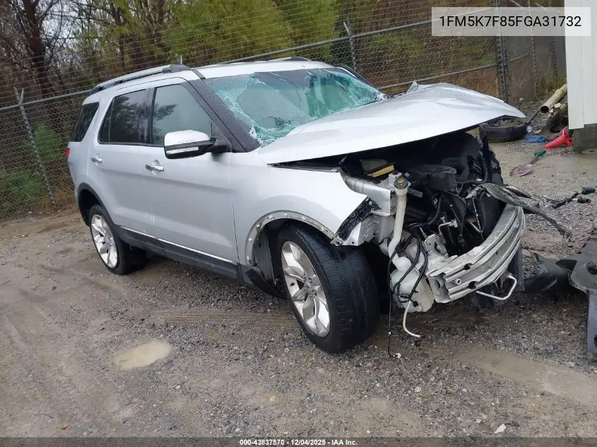1FM5K7F85FGA31732 2015 Ford Explorer Limited