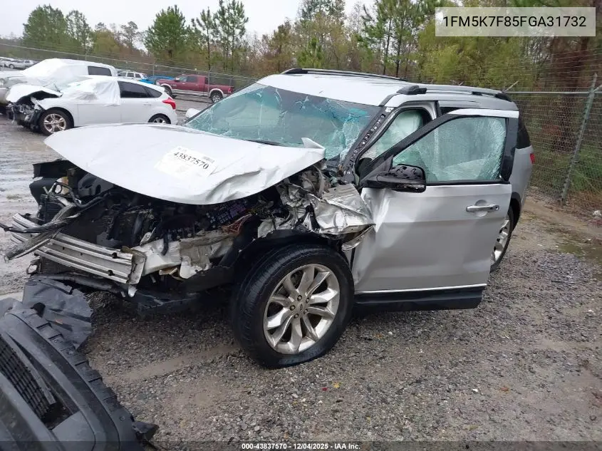 1FM5K7F85FGA31732 2015 Ford Explorer Limited