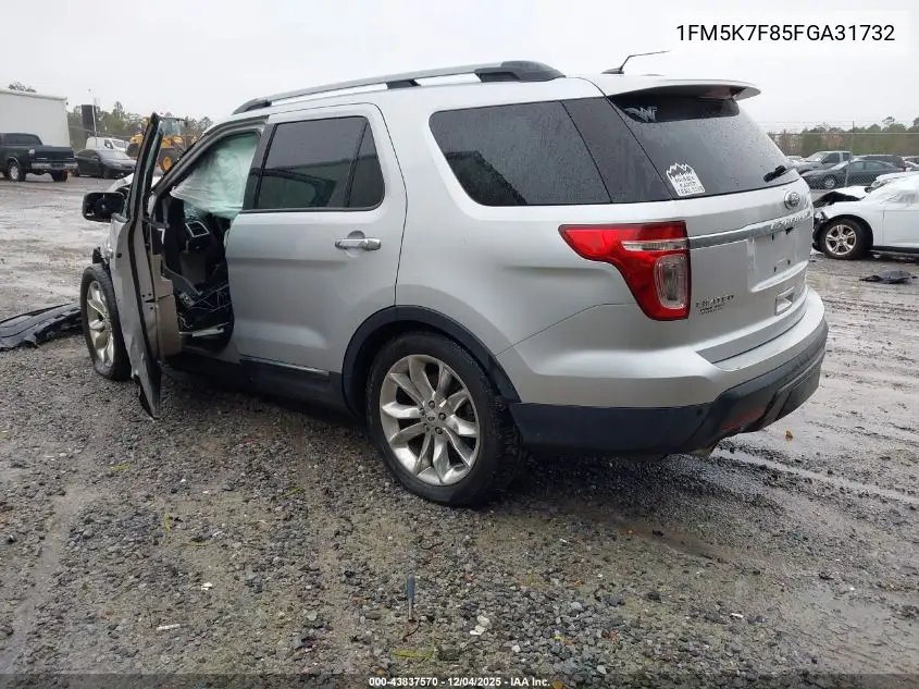 1FM5K7F85FGA31732 2015 Ford Explorer Limited