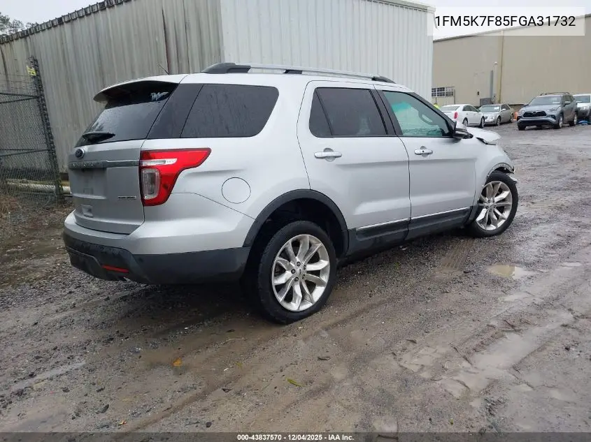 1FM5K7F85FGA31732 2015 Ford Explorer Limited