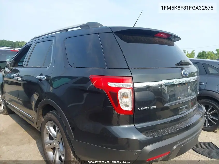 2015 Ford Explorer Limited VIN: 1FM5K8F81FGA32575 Lot: 45628970