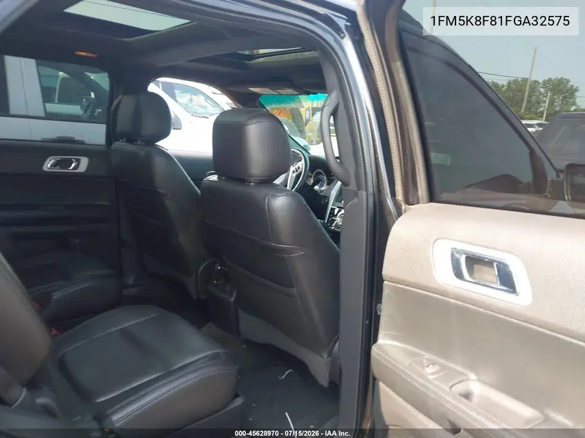 2015 Ford Explorer Limited VIN: 1FM5K8F81FGA32575 Lot: 45628970