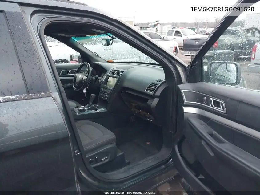 1FM5K7D81GGC91520 2016 Ford Explorer Xlt