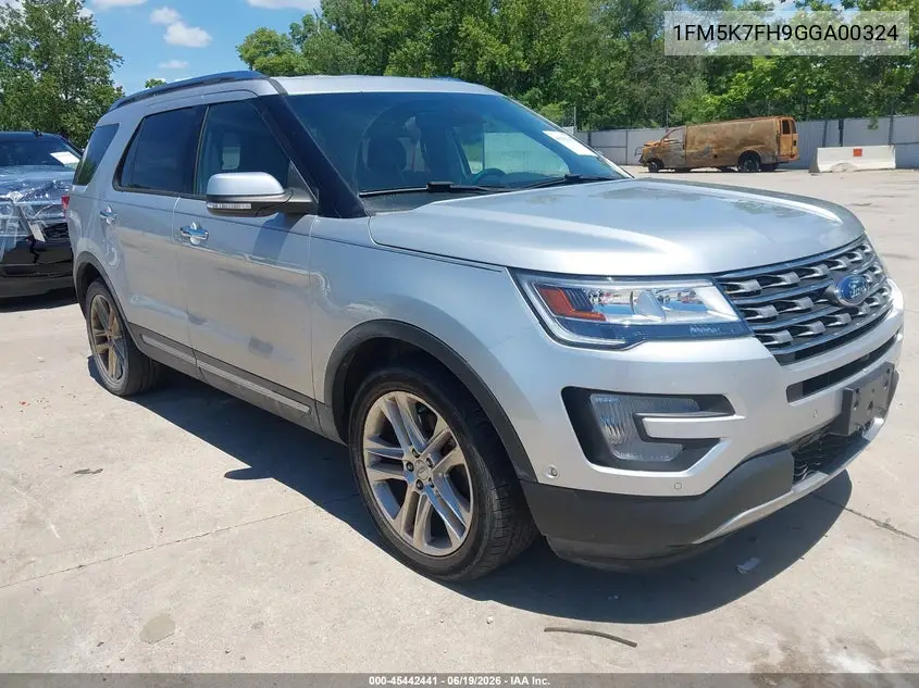 2016 Ford Explorer Limited VIN: 1FM5K7FH9GGA00324 Lot: 45442441