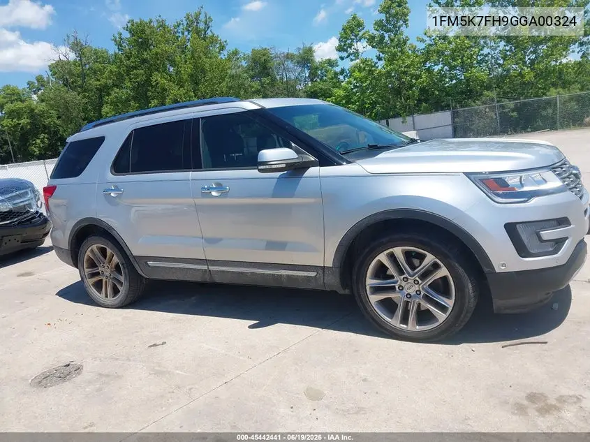 2016 Ford Explorer Limited VIN: 1FM5K7FH9GGA00324 Lot: 45442441