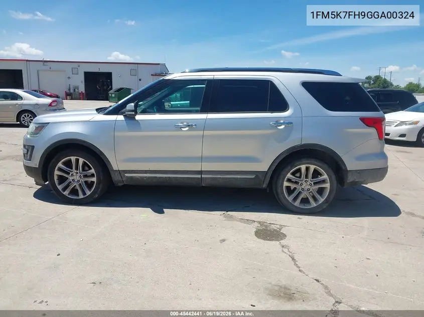 2016 Ford Explorer Limited VIN: 1FM5K7FH9GGA00324 Lot: 45442441