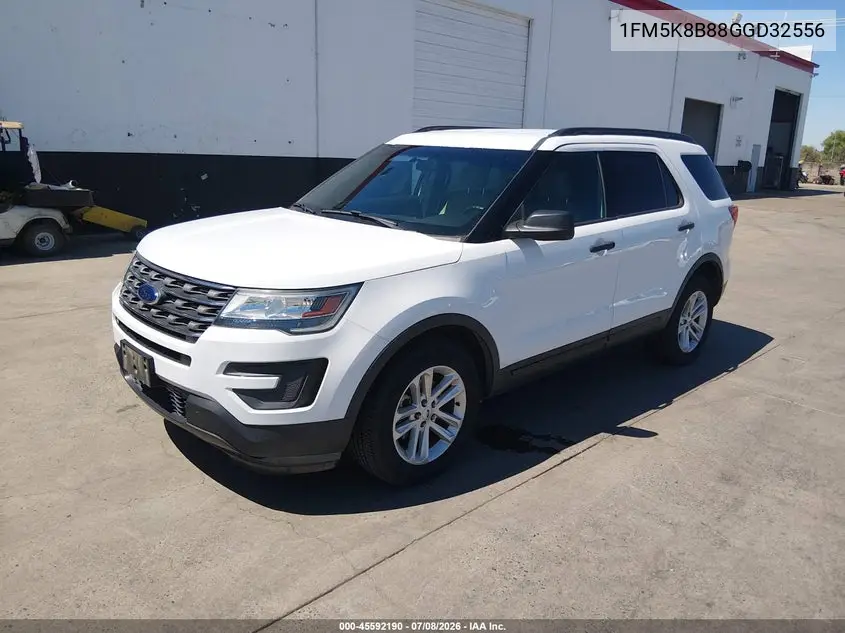2016 Ford Explorer VIN: 1FM5K8B88GGD32556 Lot: 45592190