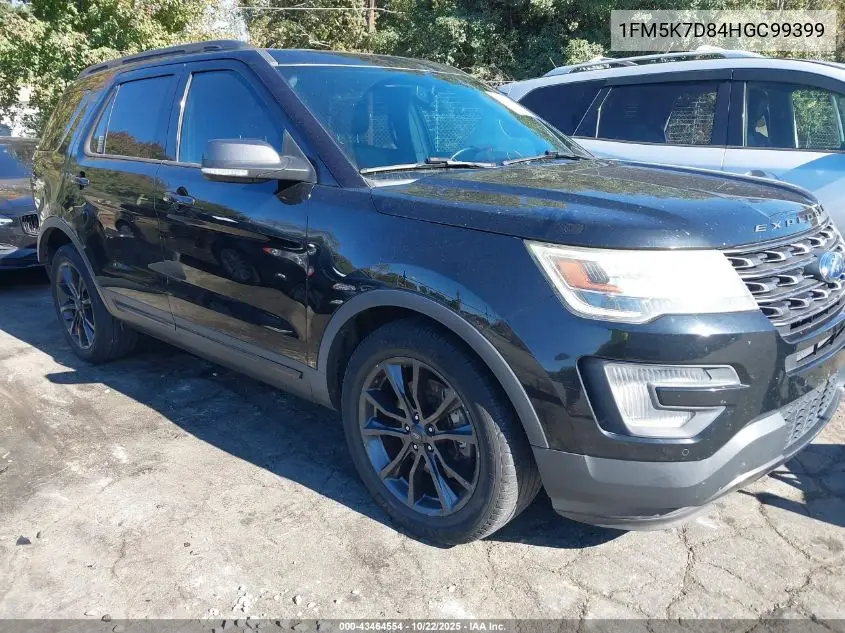 1FM5K7D84HGC99399 2017 Ford Explorer Xlt