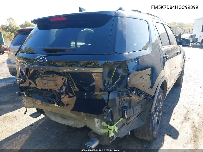 1FM5K7D84HGC99399 2017 Ford Explorer Xlt
