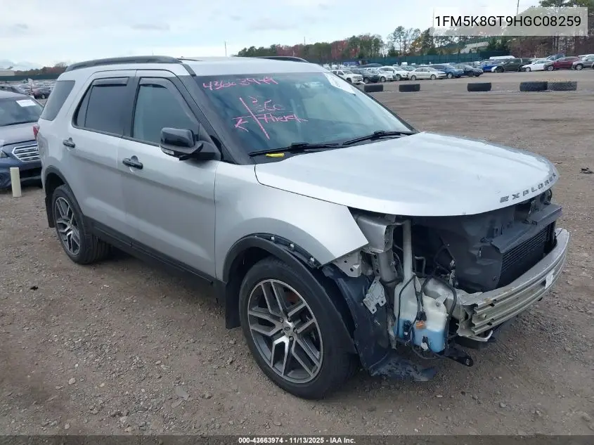 1FM5K8GT9HGC08259 2017 Ford Explorer Sport