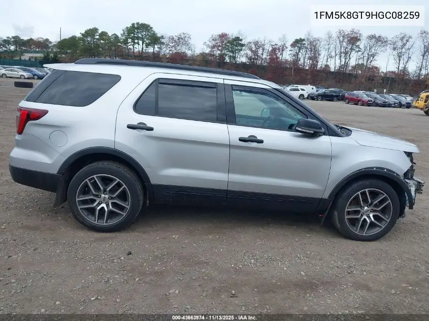 1FM5K8GT9HGC08259 2017 Ford Explorer Sport