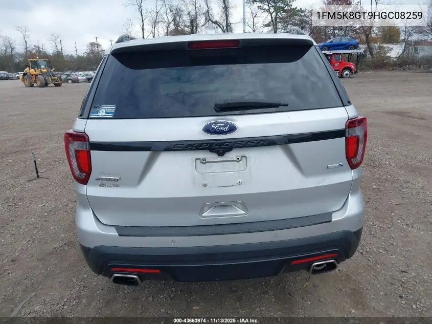 1FM5K8GT9HGC08259 2017 Ford Explorer Sport