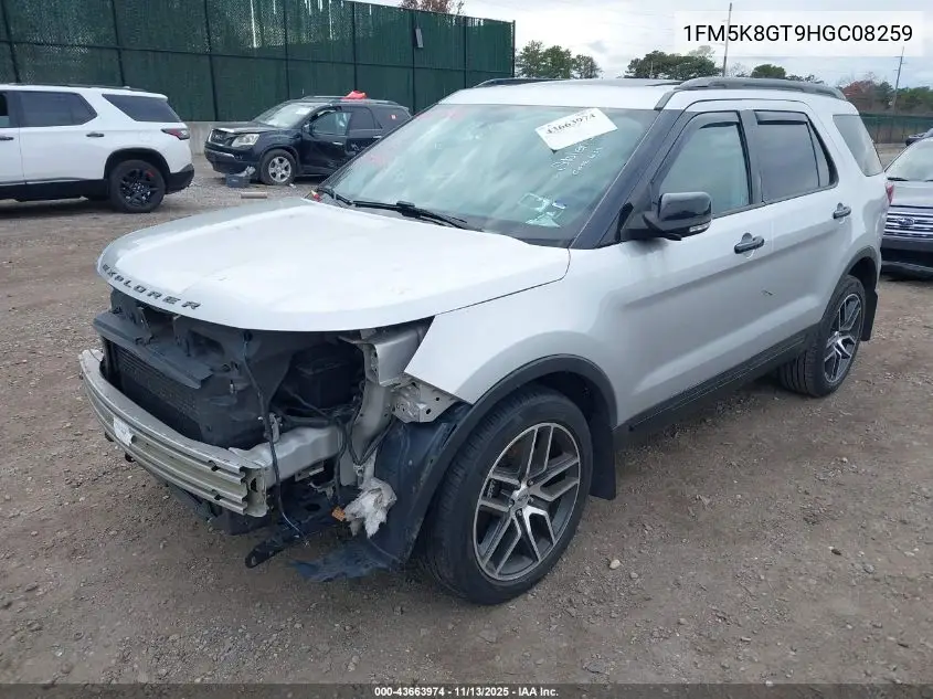 1FM5K8GT9HGC08259 2017 Ford Explorer Sport