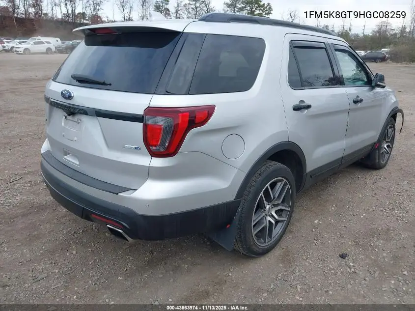 1FM5K8GT9HGC08259 2017 Ford Explorer Sport