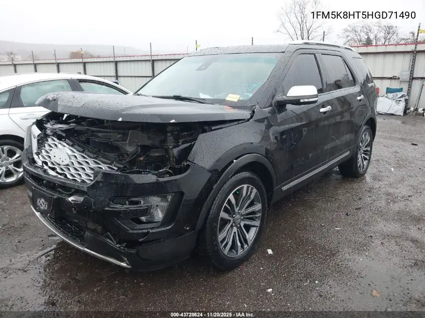 1FM5K8HT5HGD71490 2017 Ford Explorer Platinum