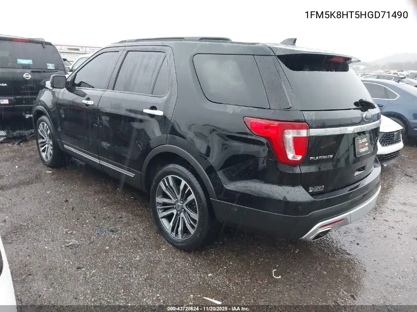 1FM5K8HT5HGD71490 2017 Ford Explorer Platinum