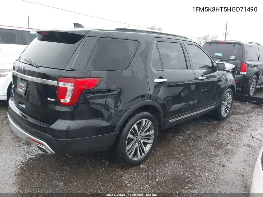 1FM5K8HT5HGD71490 2017 Ford Explorer Platinum