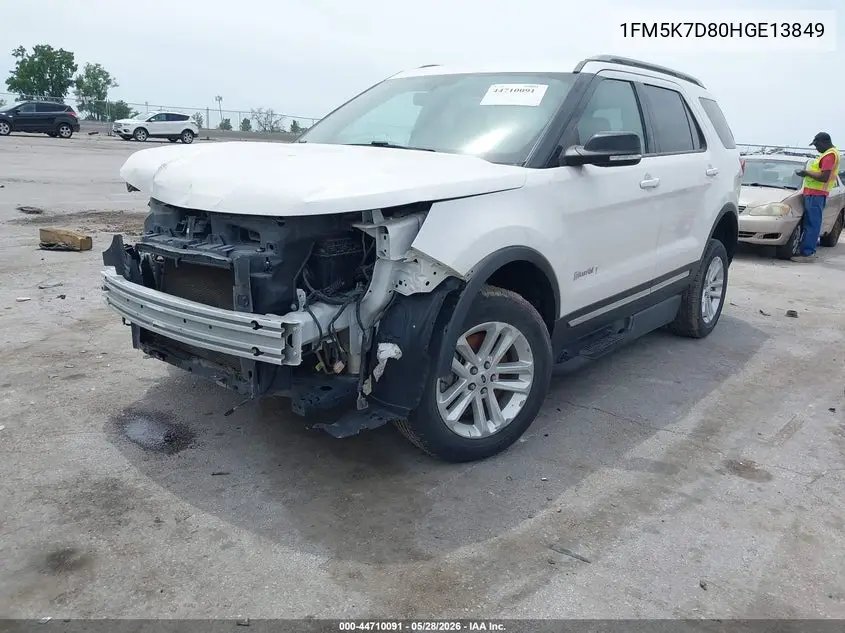 1FM5K7D80HGE13849 2017 Ford Explorer Xlt