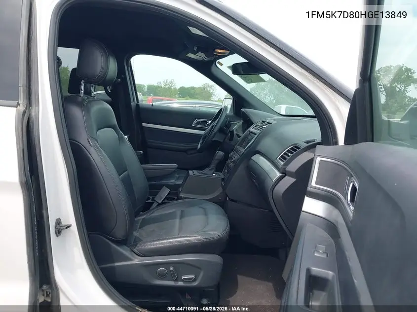 1FM5K7D80HGE13849 2017 Ford Explorer Xlt