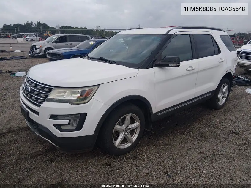 2017 Ford Explorer Xlt VIN: 1FM5K8D85HGA35548 Lot: 45282306