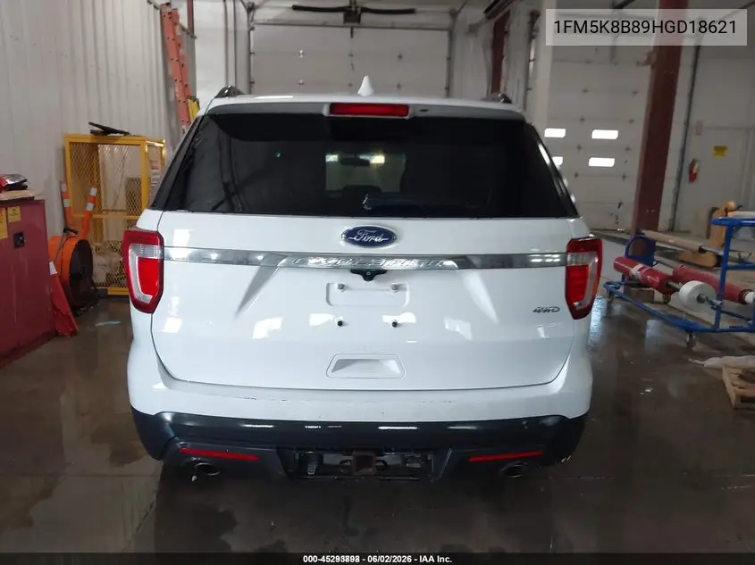 2017 Ford Explorer VIN: 1FM5K8B89HGD18621 Lot: 45293898