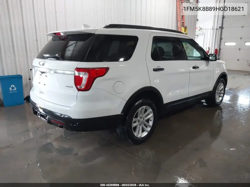 2017 Ford Explorer VIN: 1FM5K8B89HGD18621 Lot: 45293898