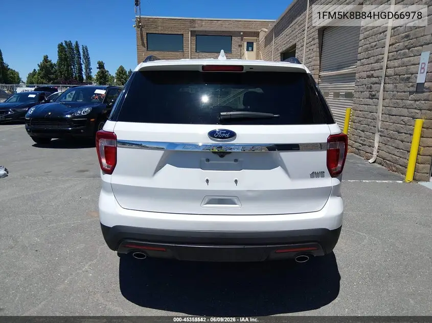 2017 Ford Explorer VIN: 1FM5K8B84HGD66978 Lot: 45355542