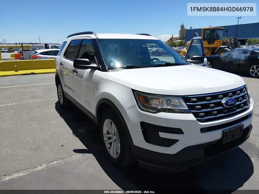 2017 Ford Explorer VIN: 1FM5K8B84HGD66978 Lot: 45355542