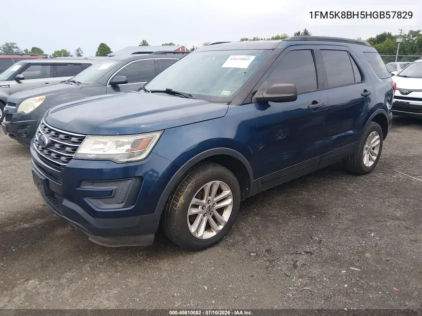 2017 Ford Explorer VIN: 1FM5K8BH5HGB57829 Lot: 45610082