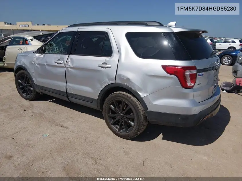 2017 Ford Explorer Xlt VIN: 1FM5K7D84HGD85280 Lot: 45644682