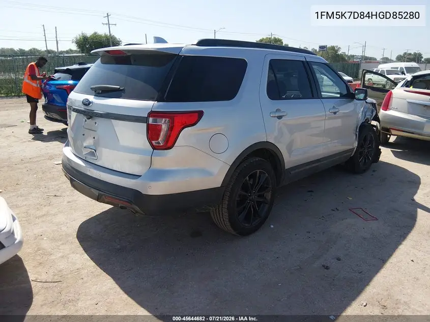 2017 Ford Explorer Xlt VIN: 1FM5K7D84HGD85280 Lot: 45644682