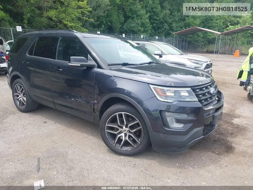2017 Ford Explorer Sport VIN: 1FM5K8GT3HGB18525 Lot: 45653041