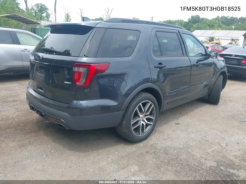 2017 Ford Explorer Sport VIN: 1FM5K8GT3HGB18525 Lot: 45653041