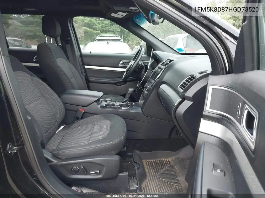 2017 Ford Explorer Xlt VIN: 1FM5K8D87HGD73520 Lot: 45657796