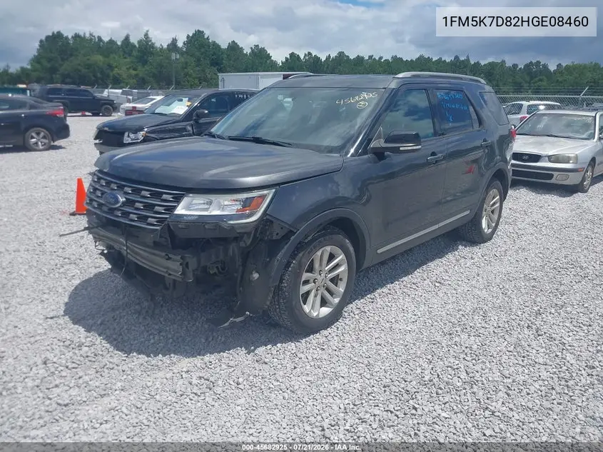 2017 Ford Explorer Xlt VIN: 1FM5K7D82HGE08460 Lot: 45682925