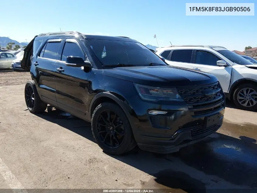 1FM5K8F83JGB90506 2018 Ford Explorer Limited