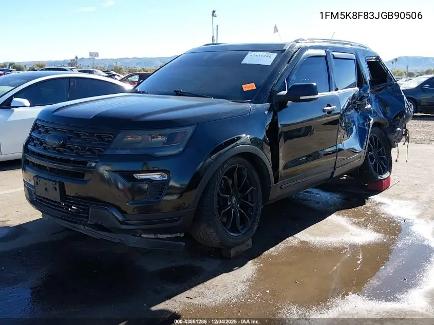 1FM5K8F83JGB90506 2018 Ford Explorer Limited