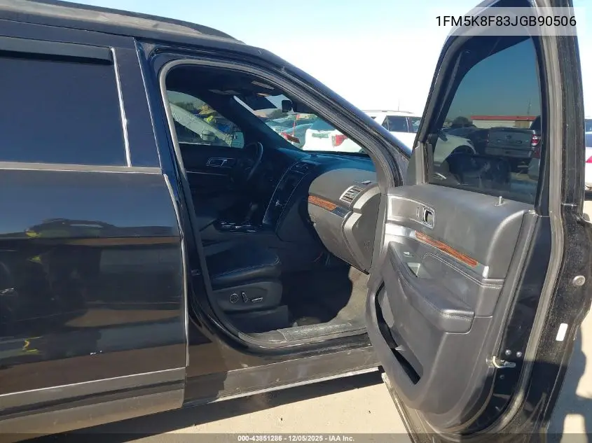 1FM5K8F83JGB90506 2018 Ford Explorer Limited