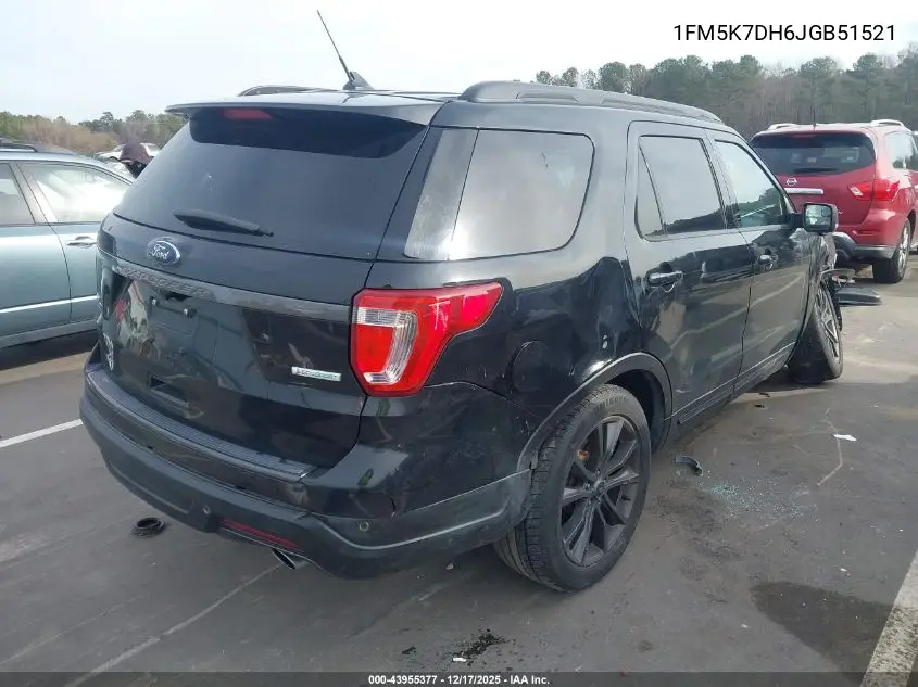 1FM5K7DH6JGB51521 2018 Ford Explorer Xlt