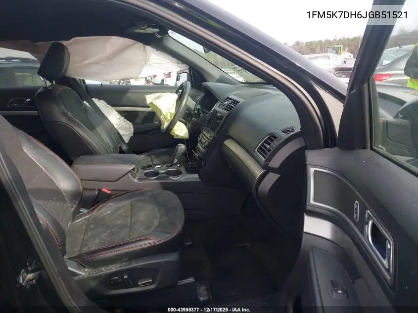 1FM5K7DH6JGB51521 2018 Ford Explorer Xlt