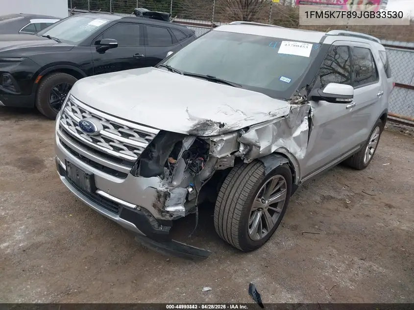 1FM5K7F89JGB33530 2018 Ford Explorer Limited
