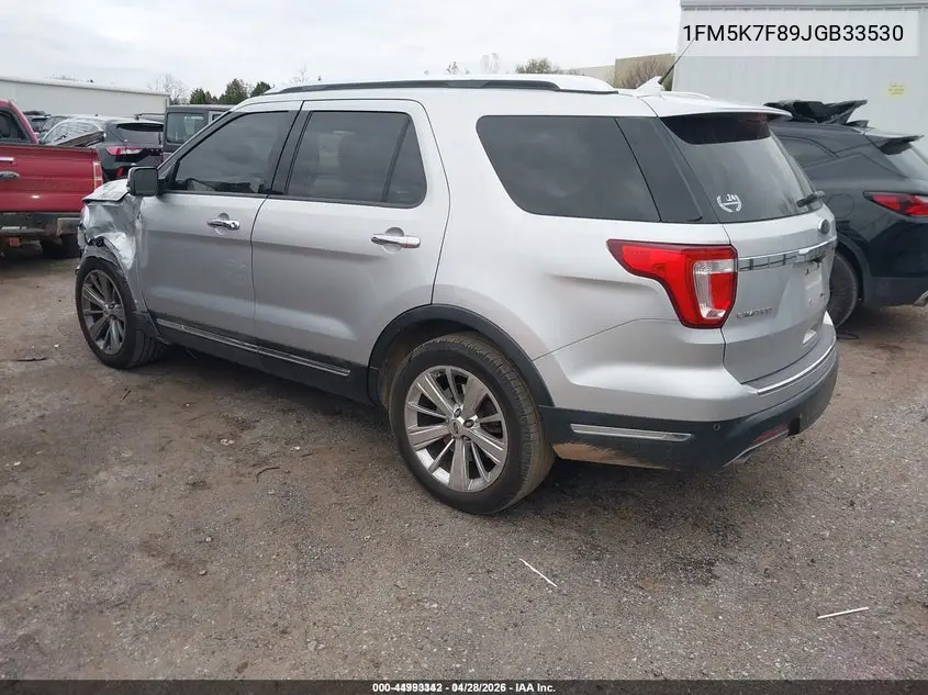 1FM5K7F89JGB33530 2018 Ford Explorer Limited