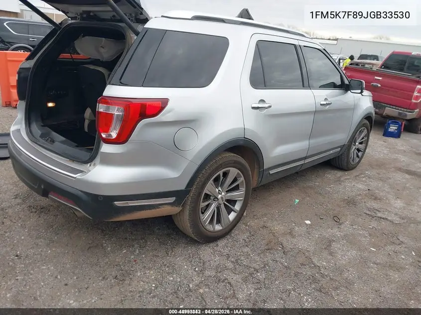 1FM5K7F89JGB33530 2018 Ford Explorer Limited