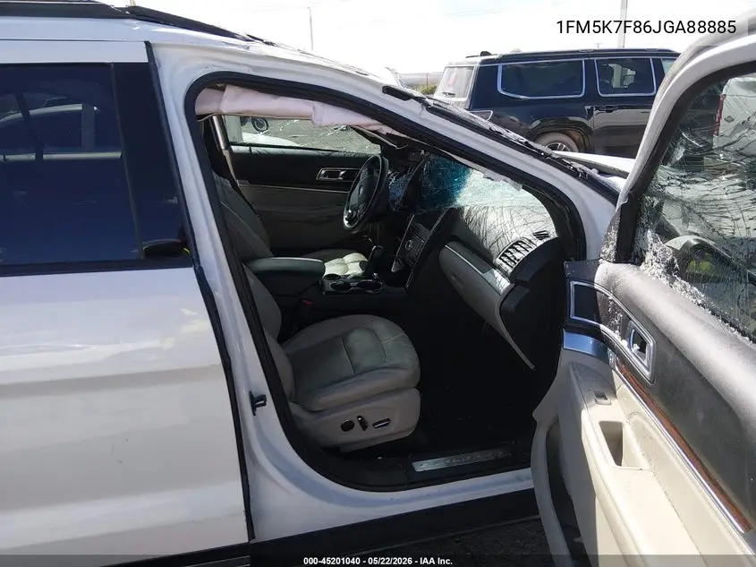 2018 Ford Explorer Limited VIN: 1FM5K7F86JGA88885 Lot: 45201040