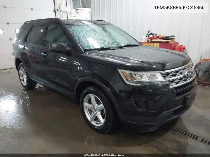 2018 Ford Explorer VIN: 1FM5K8B86JGC45360 Lot: 45293915