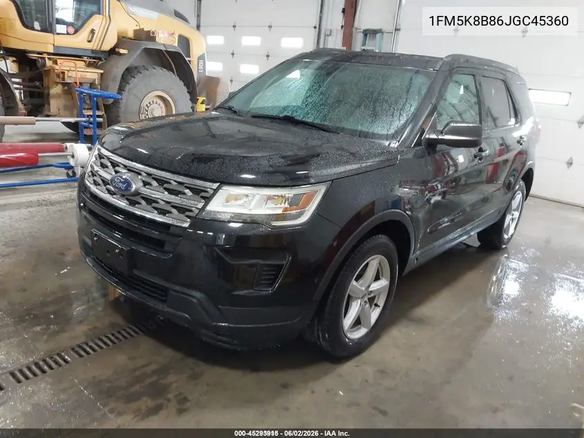 2018 Ford Explorer VIN: 1FM5K8B86JGC45360 Lot: 45293915