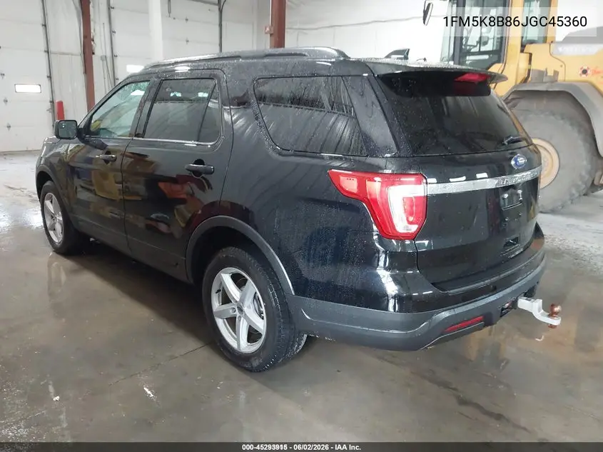 2018 Ford Explorer VIN: 1FM5K8B86JGC45360 Lot: 45293915