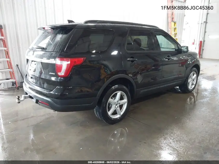 2018 Ford Explorer VIN: 1FM5K8B86JGC45360 Lot: 45293915